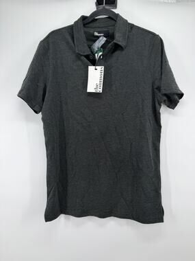 The Commons Men's Medium Dot Jacquard Johnny Collar Polo NWT